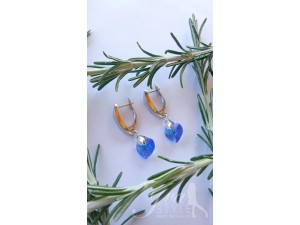 Minđuše od srebra i Swarovski kristala (plave)