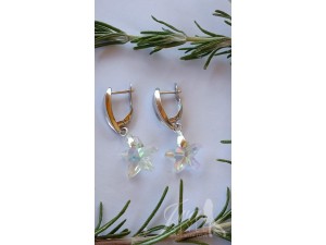 Minđuše od srebra i Swarovski kristala- zvezdice 14mm