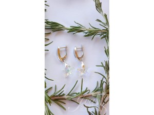 Minđuše od srebra i Swarovski kristala- zvezdice 14mm