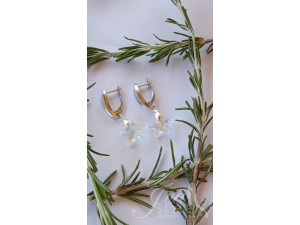 Minđuše od srebra i Swarovski kristala- zvezdice 14mm