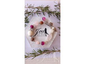 Narukvica sa miksom kristala za ljubav i sreću