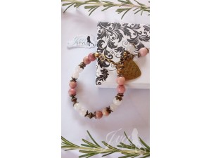 Narukvica od rodonita i rozenkvarca