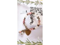 Narukvica od rodonita i rozenkvarca