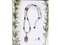 Elegantna ogrlica od labradorita, hematita i perlica